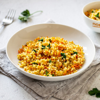 Булгур со шпинатом