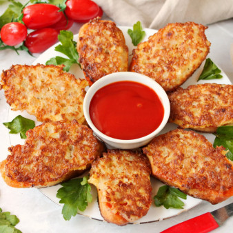 Гренки с салом