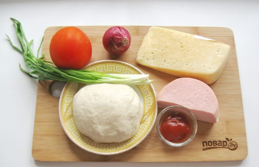 1. Этап. Самая вкусная пицца: Подготовьте необходимые ингредиенты.