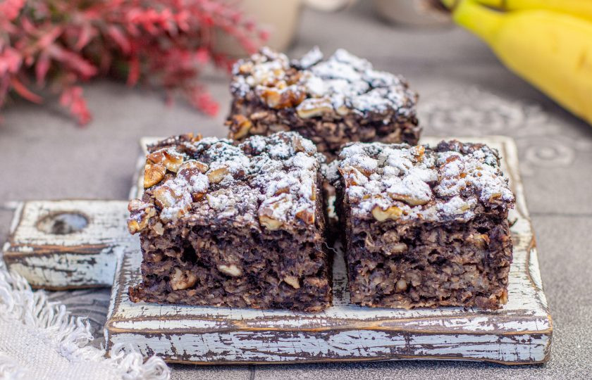 1. Этап. Пирог из овсянки без муки с бананами: Приятного аппетита!