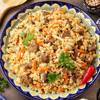 Плов с нутом и рисом