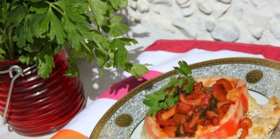 1. Этап. Отбивная по-цыгански: Запекайте блюдо ещё 5 минут. Всё готово! Приятного аппетита!