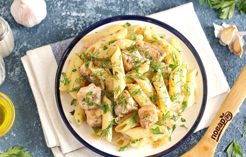 1. Этап. Паста Сальмоне: Приятного аппетита!