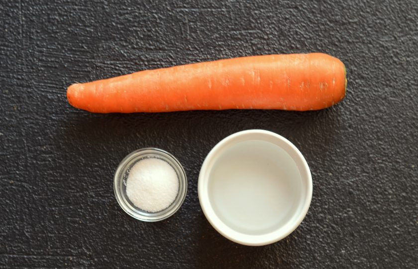 1. Этап. Розы из моркови: Подготовьте все ингредиенты.