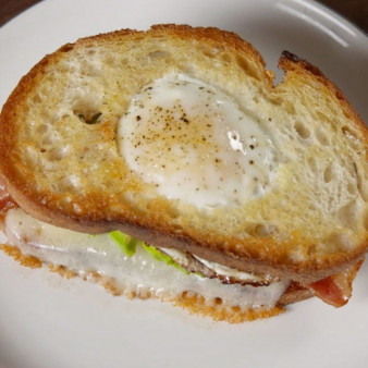 Egg In A Hole Breakfast Sandwich