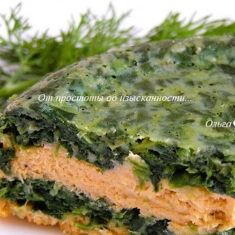 Мусс из лосося со шпинатом