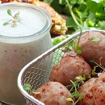 Смузи из редиса к запеченным фрикаделькам