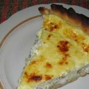 Открытый пирог с курицей