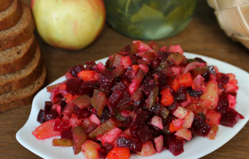 1. Этап. Винегрет с жареным луком: Винегрет с жареным луком готов. Приятного аппетита!