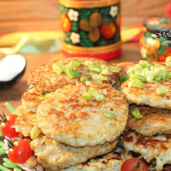 Картофельные лепешки с мясным припеком