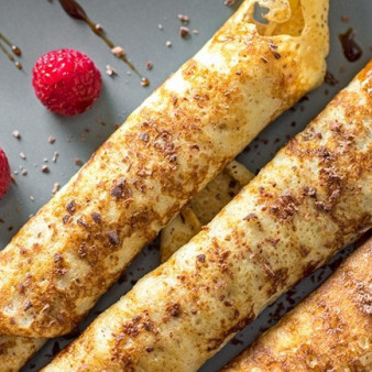 Блины на кефире с дырочками