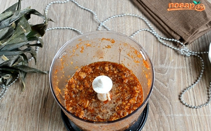 1. Этап. Курица, запеченная с ананасами: Вот такой соус у нас получился.