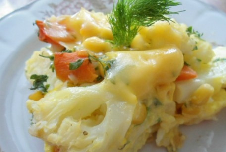 1. Этап. Цветная капуста запеченная в духовке с яйцом: Приятного аппетита!