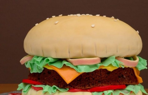 1. Этап. Торт Гамбургер: 8. Затем выложить 