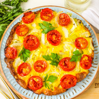 Яичная запеканка с овощами в духовке