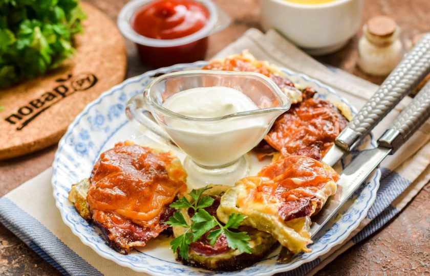 1. Этап. Кабачки под шубой в духовке: Приятного аппетита!