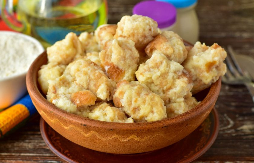 1. Этап. Чешские галушки: Подайте их к столу. Приятного аппетита!