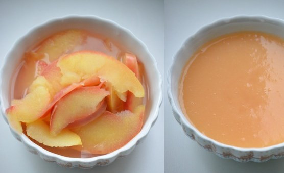 1. Этап. Черничная паста: Залейте водой и отварите до готовности. Потом протираем через сито.