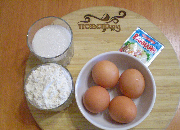 1. Этап. Бисквитное тесто в мультиварке: Подготовим продукты.