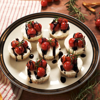 Tomato Rosemary Savory Mini Cheesecakes