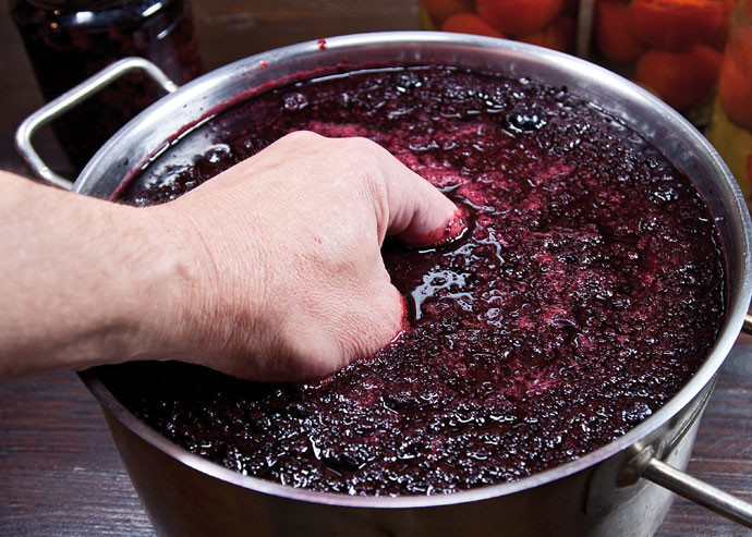 1. Этап. Вино из рябины: 4. Как следует перемешайте ягоды с сахаром, а затем накройте крышкой. Уберите в теплое место, и оставьте дней 10. Заготовка будет иметь следующий вид: ягоды всплывут и набухнут.