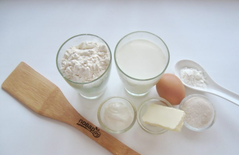 1. Этап. Рубленый торт: Подготовьте необходимые ингредиенты.