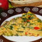 Мясной омлет с кабачками и помидорами