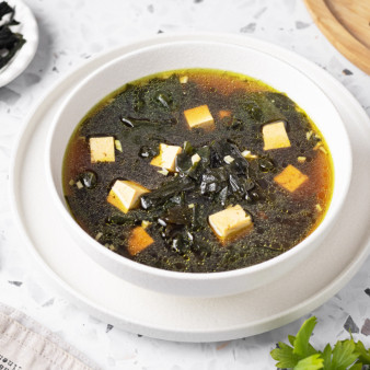 Суп из сушеной морской капусты