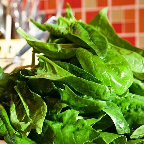 1. Этап. Стеклянная лапша с индейкой и шпинатом: Тем временем хорошенько промываем шпинат.