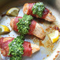 Prosciutto-Wrapped Chicken Breasts with Broccoli Rabe Pesto