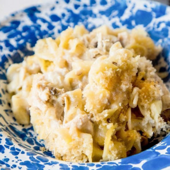 Запеканка из лапши и курицы