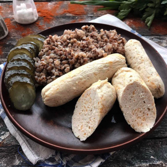 Домашние сосиски с сыром