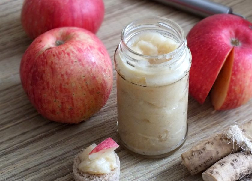 1. Этап. Хрен с яблоками на зиму: Из указанного количества ингредиентов получилась 1 баночка объемом 0,2 литра. Приятного аппетита!