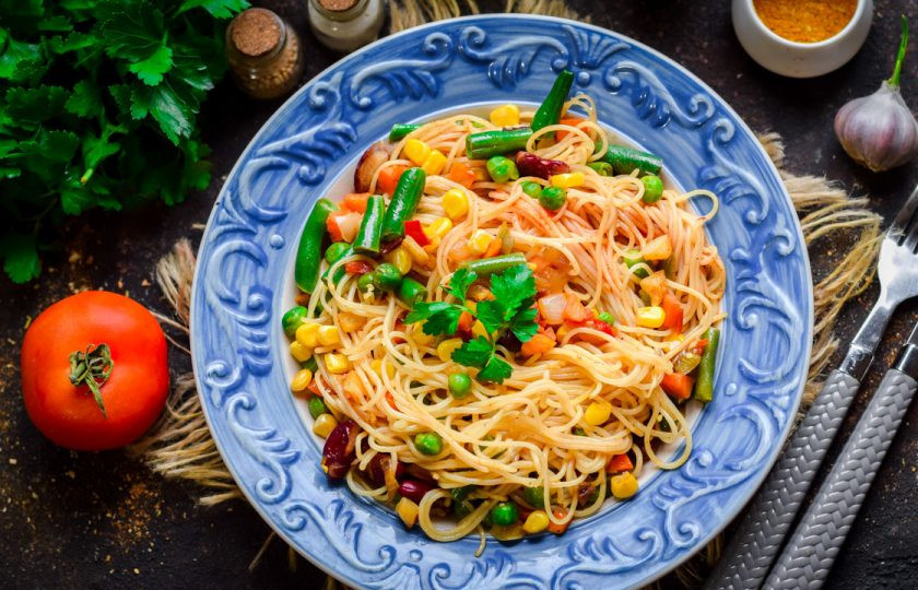 1. Этап. Рисовая лапша с овощами по-китайски: Приятного аппетита!