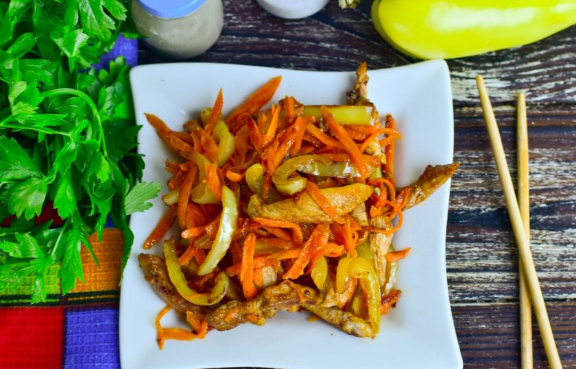 1. Этап. Салат с курицей по-китайски: Салат с курицей по-китайски готов! Приятного аппетита!