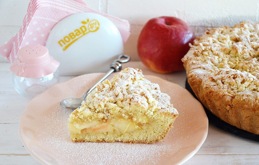 1. Этап. Яблочный пирог от Аллы Ковальчук: 10. Выпекайте пирог в разогретой до 180 градусов духовке около 30 минут. При подаче посыпьте сахарной пудрой. Приятного аппетита!