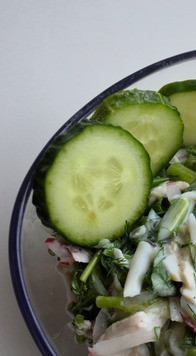 1. Этап. Окрошка с курицей: Готовьте с удовольствием!