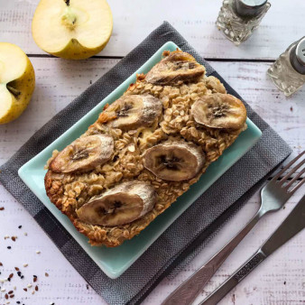 Овсяная запеканка с бананом