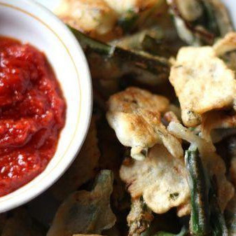 Пакора с зеленым луком