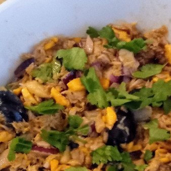 Фрикасе из тунца с острым тапенадом