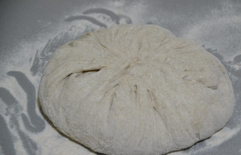 1. Этап. Подовый хлеб: Соберите к центру, 