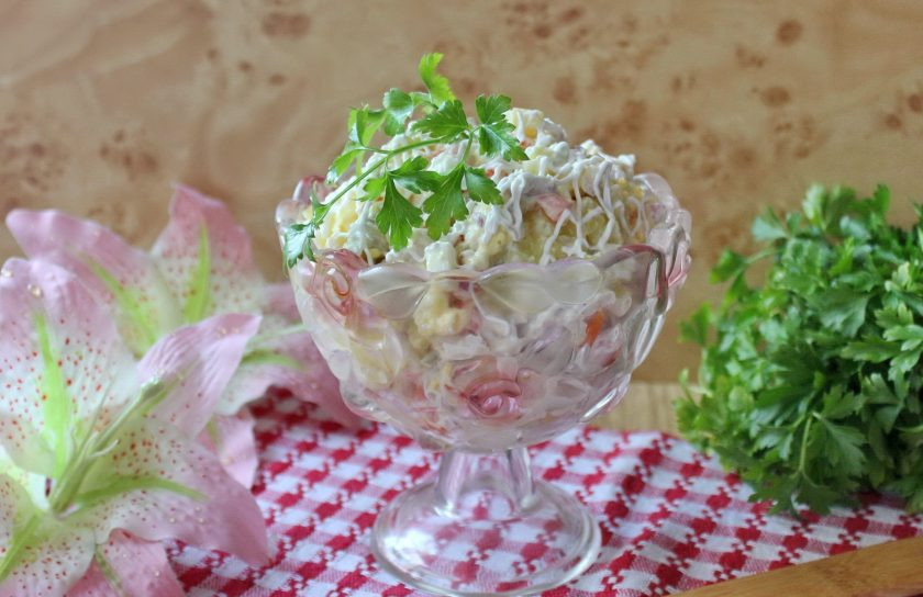 1. Этап. Оливье без горошка: Салат 