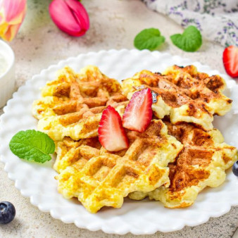 Сырники в вафельнице