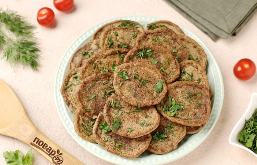 1. Этап. Оладьи из куриной печени: Оладьи из куриной печени готовы. Приятного аппетита!