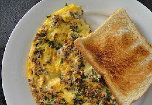 1. Этап. Омлет с мясным фаршем: Приятного аппетита!