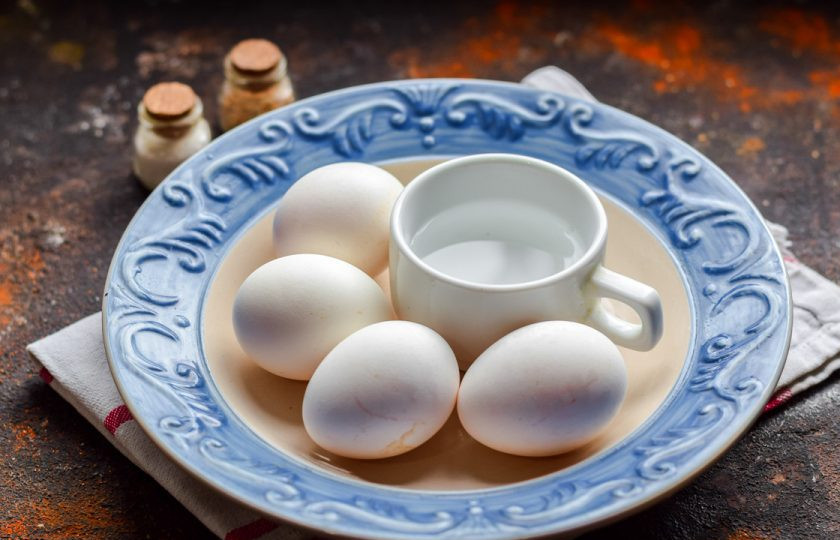 1. Этап. Омлет по Дюкану: Подготовьте ингредиенты.