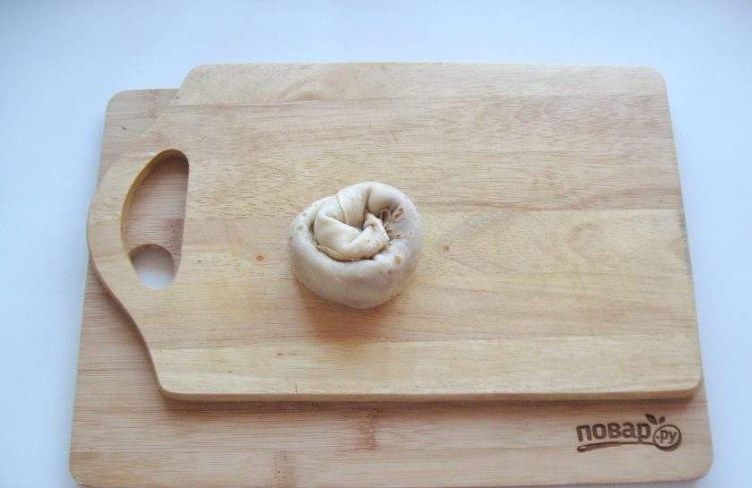 1. Этап. Блинная закуска Пеньки: А затем в виде улитки. Вот такие 