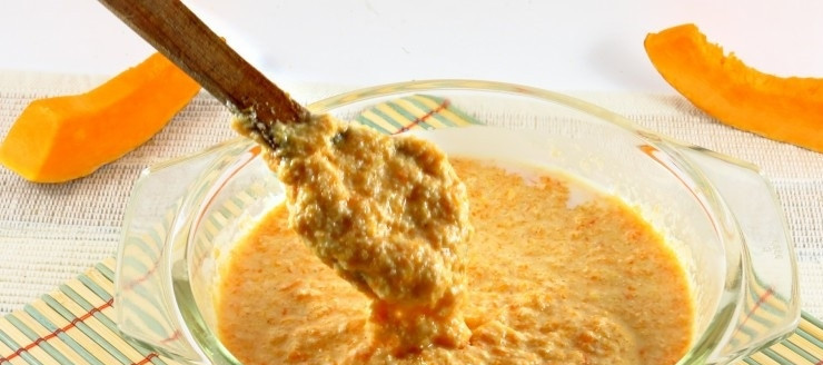 1. Этап. Тыквенный манник с лимонным сиропом: 4. Хорошенько перемешайте все и оставьте на 40-120 минут, чтобы за это время манка разбухла.