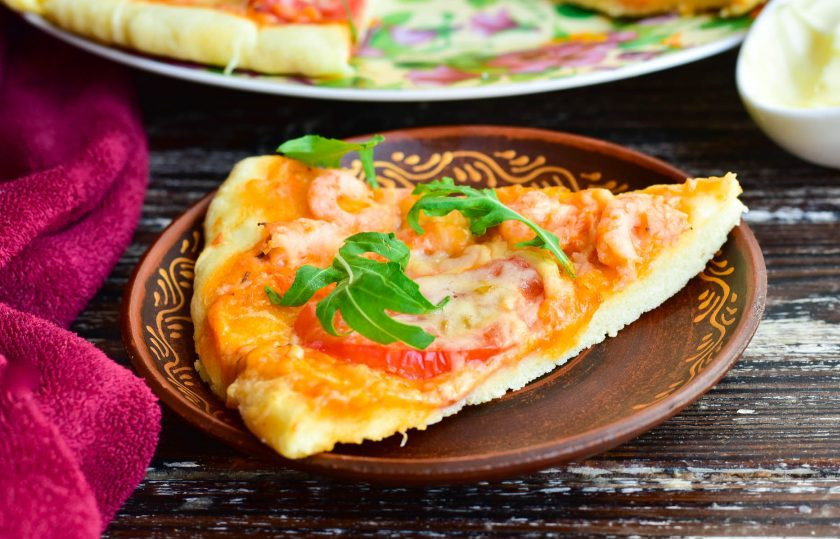 1. Этап. Пицца с креветками и рукколой: Пицца готова! Приятного аппетита!