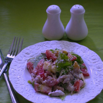 Салат с фетаской и курицей